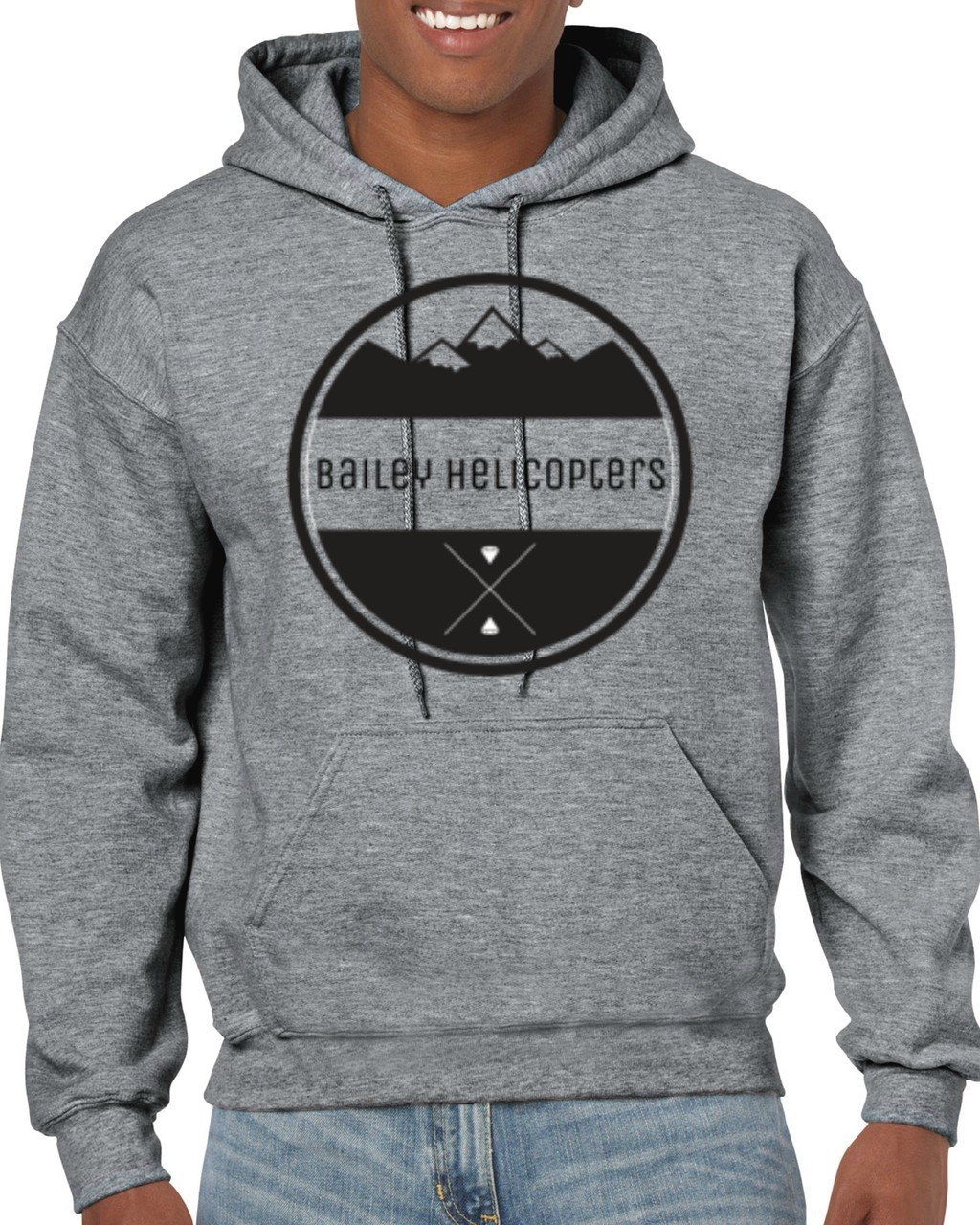 Adult Hooded Sweat Shirt Graphite Heather - Diamond