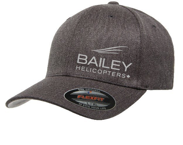 Bailey Helicopters Flexfit Wool Blend Hat Dark Heather 18-000
