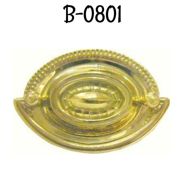 Hepplewhite/Sheraton Style Stamped Brass Oval Drawer Pull Annie's Home Store for Custom