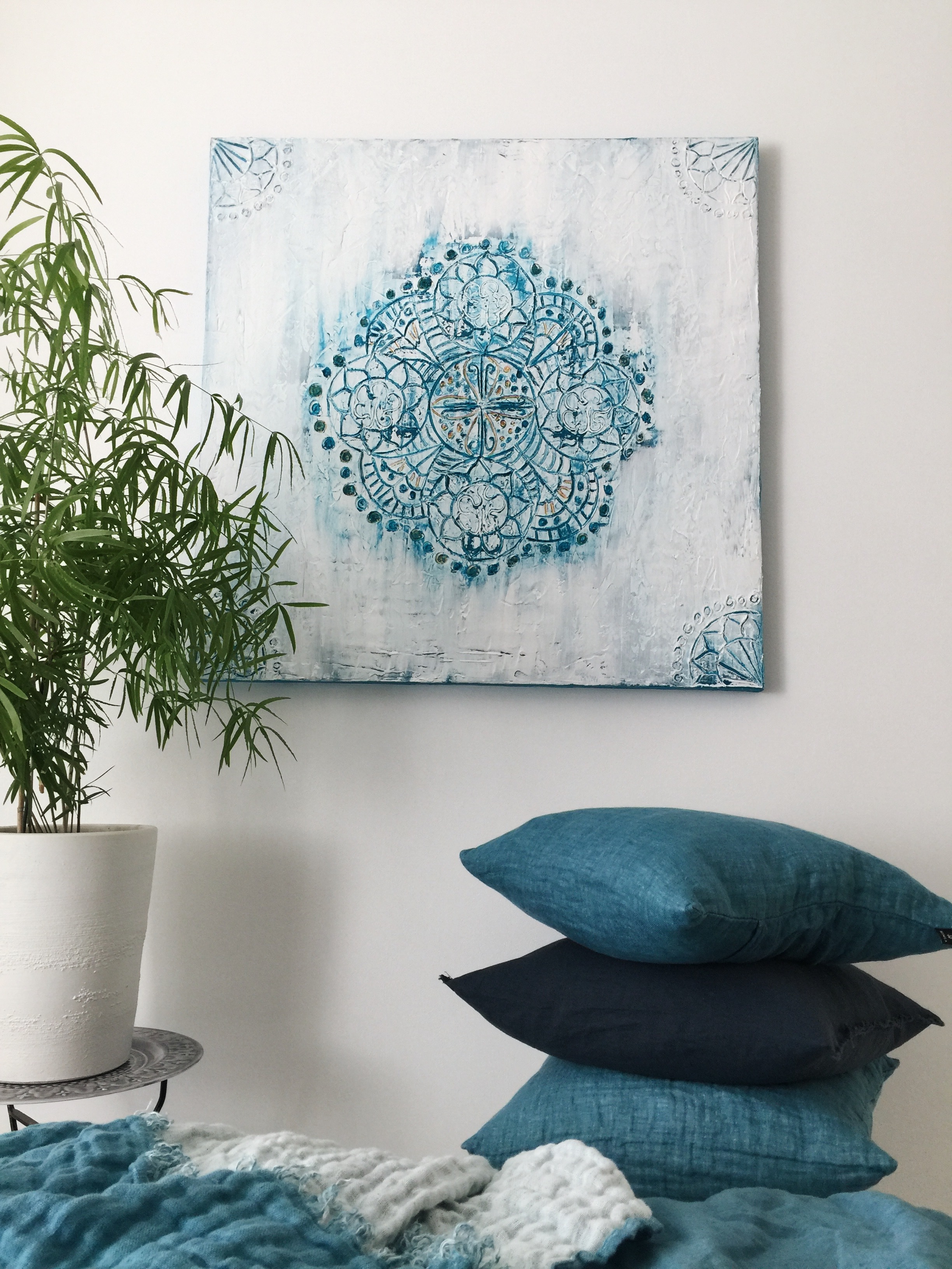 Tavla "Blå mandala" T-10005