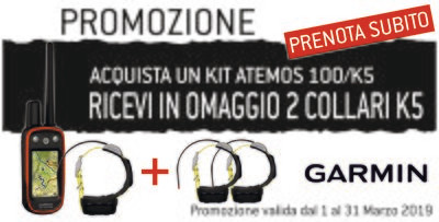 PROMO Atemos 100/K 5 System + 2 COLLARI OMAGGIO - GARMIN PROMO Atemos 100/K 5 System + 2 COLLARI OMAGGIO - GARMIN