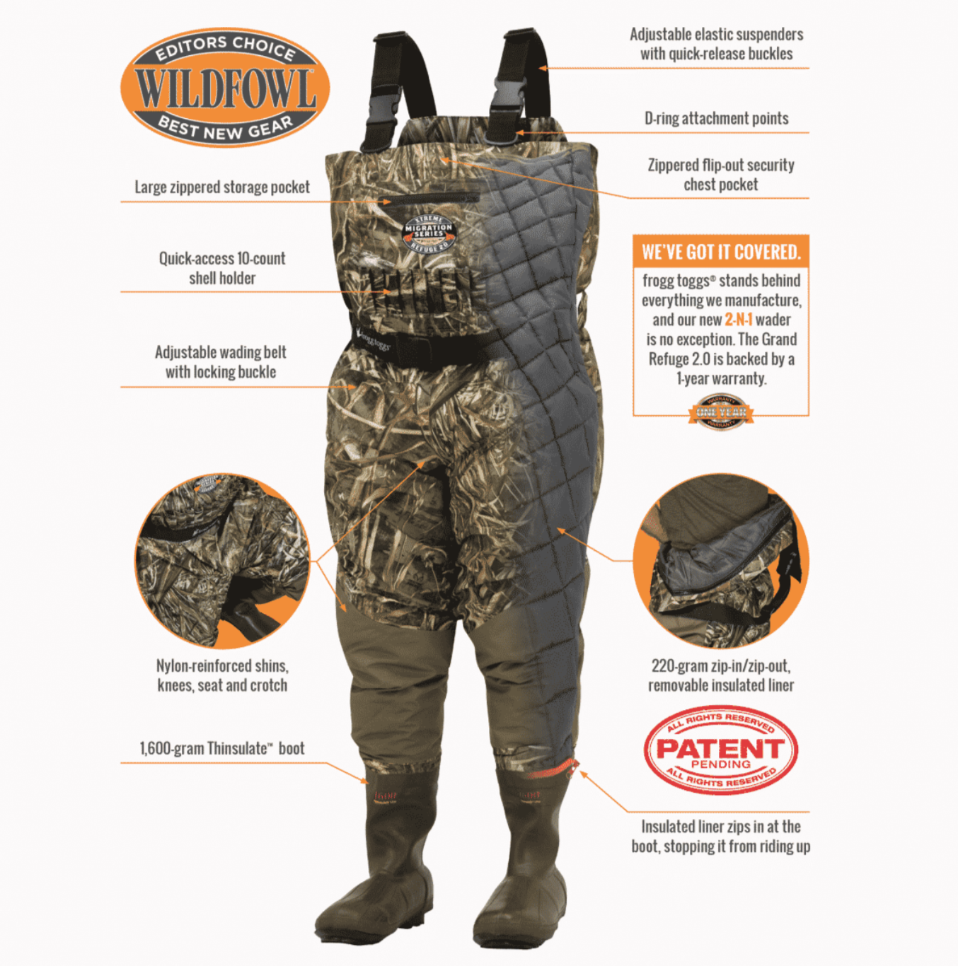 Migration Series Grand Refuge 2.0 Bootfoot Chest Waders - FROGG TOGGS