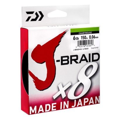 Filo J-Braid X8 300 Mt Chartreuse - DAIWA Filo J-Braid X8 300 Mt Chartreuse - DAIWA