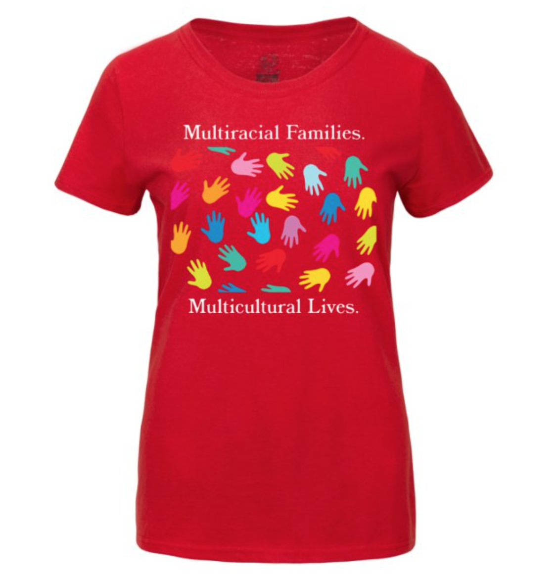 Multicultural Lives Hands Women's Basic T-Shirt Medium 00005