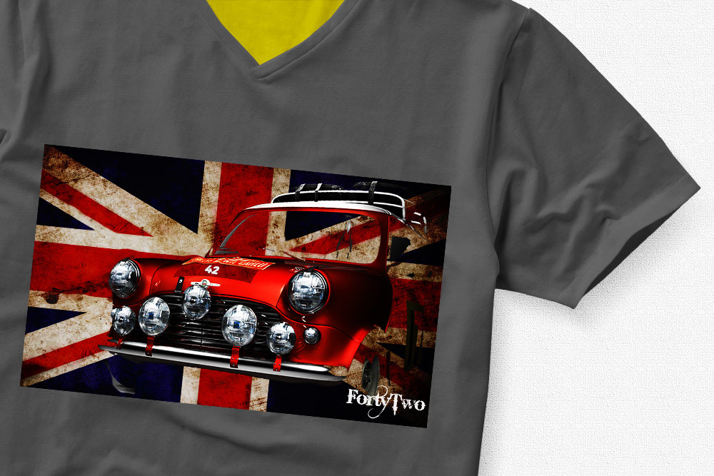 Mini Cooper UK Flag Mini Flag Tshirt
