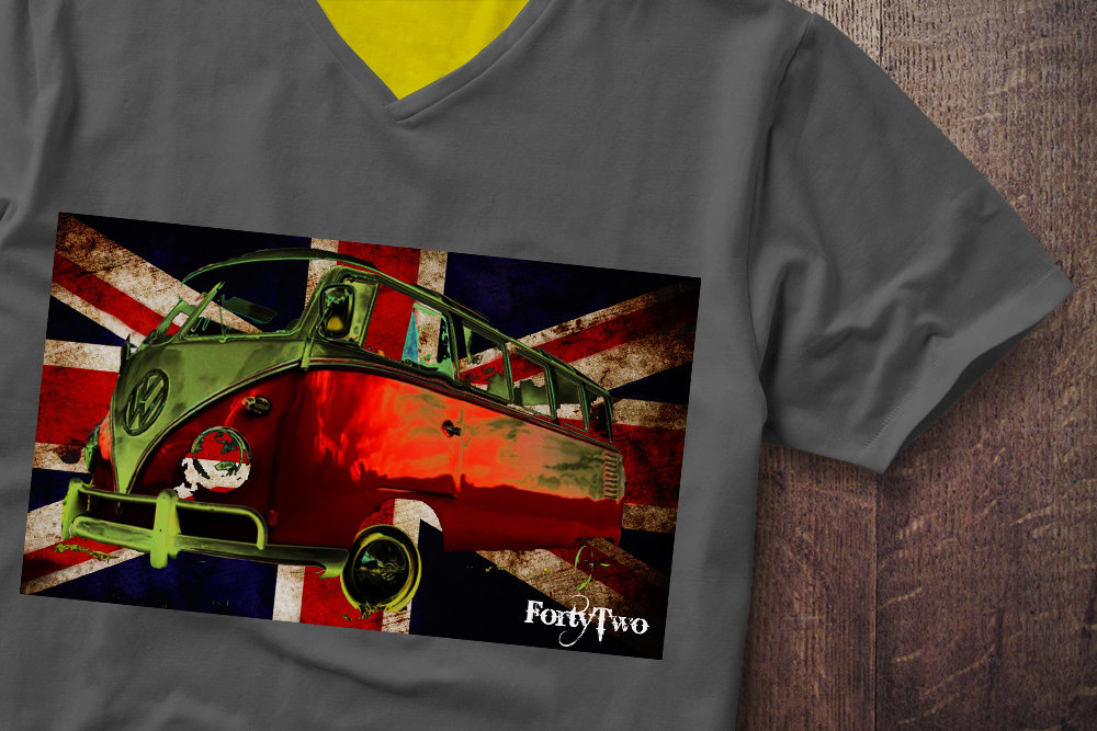 Samba UK Flag VW Flag Samba UK Tshirt