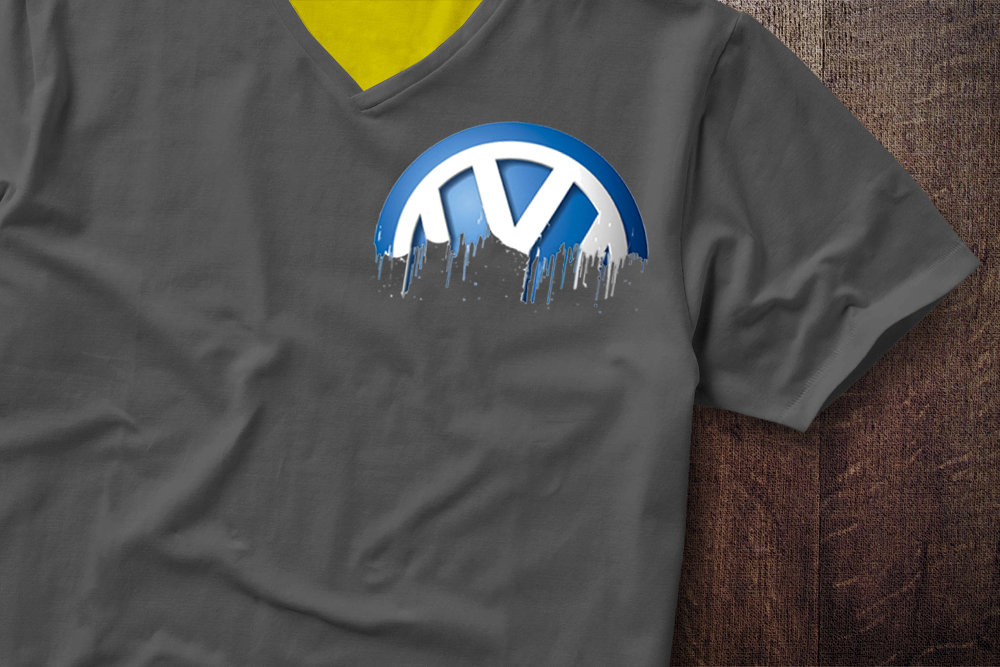 VW Badge Liquid Metal VW Liquid Metal Badge Tshirt