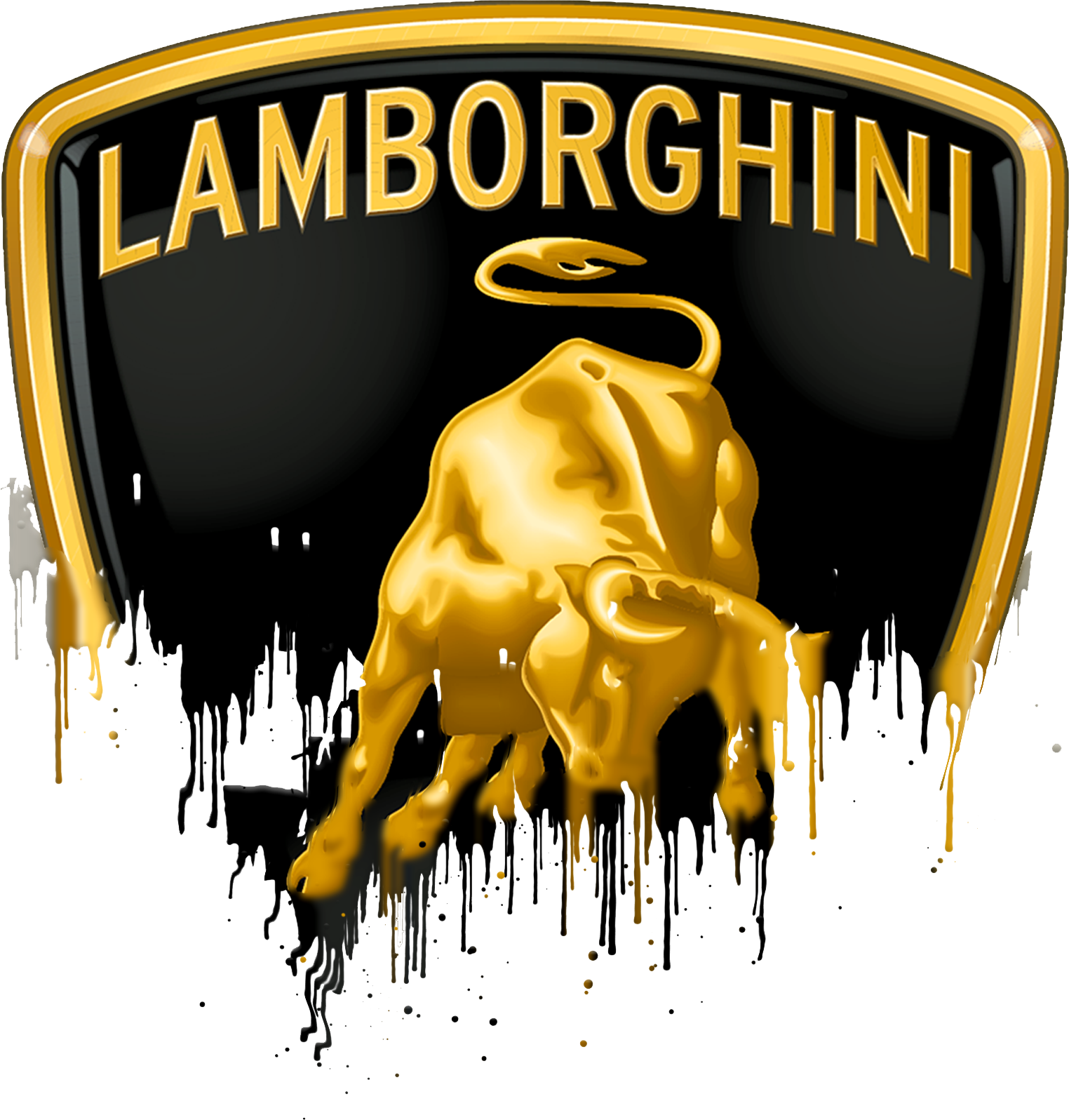 Lamborghini Badge Liquid Metal