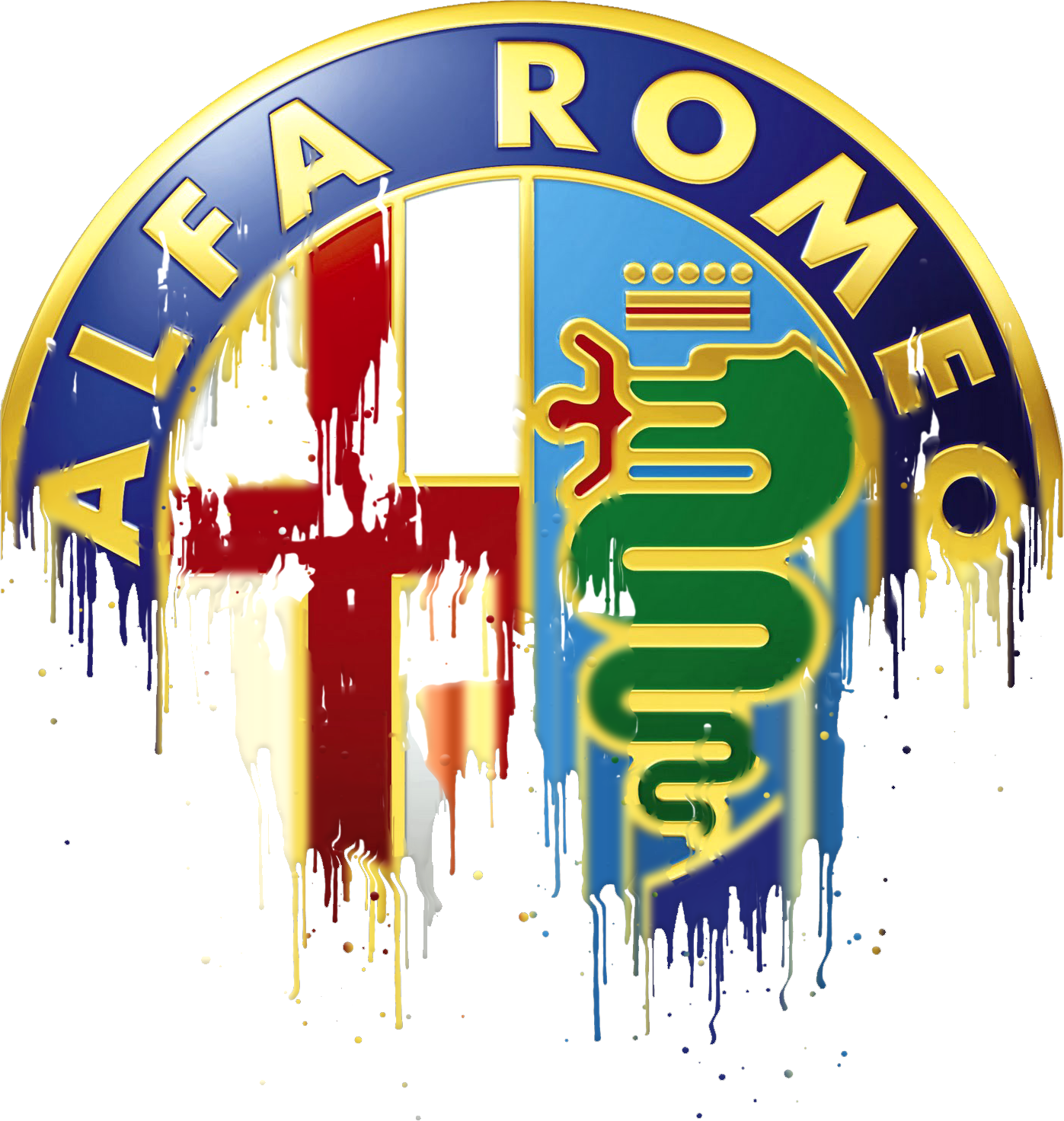 Alfa Romeo Badge Liquid Metal