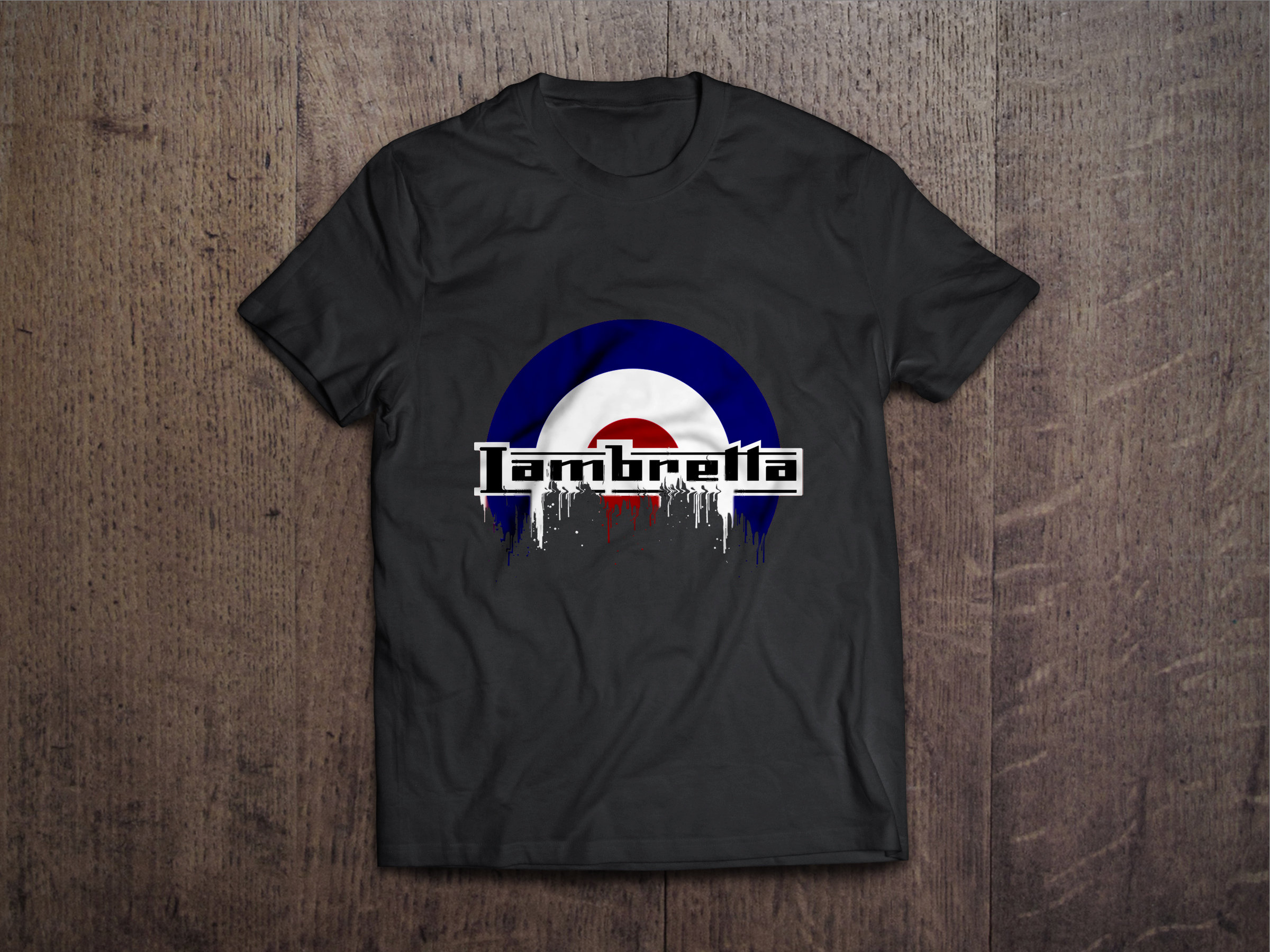Lambretta Badge Liquid Metal Lambretta Liquid Metal Badge Tshirt