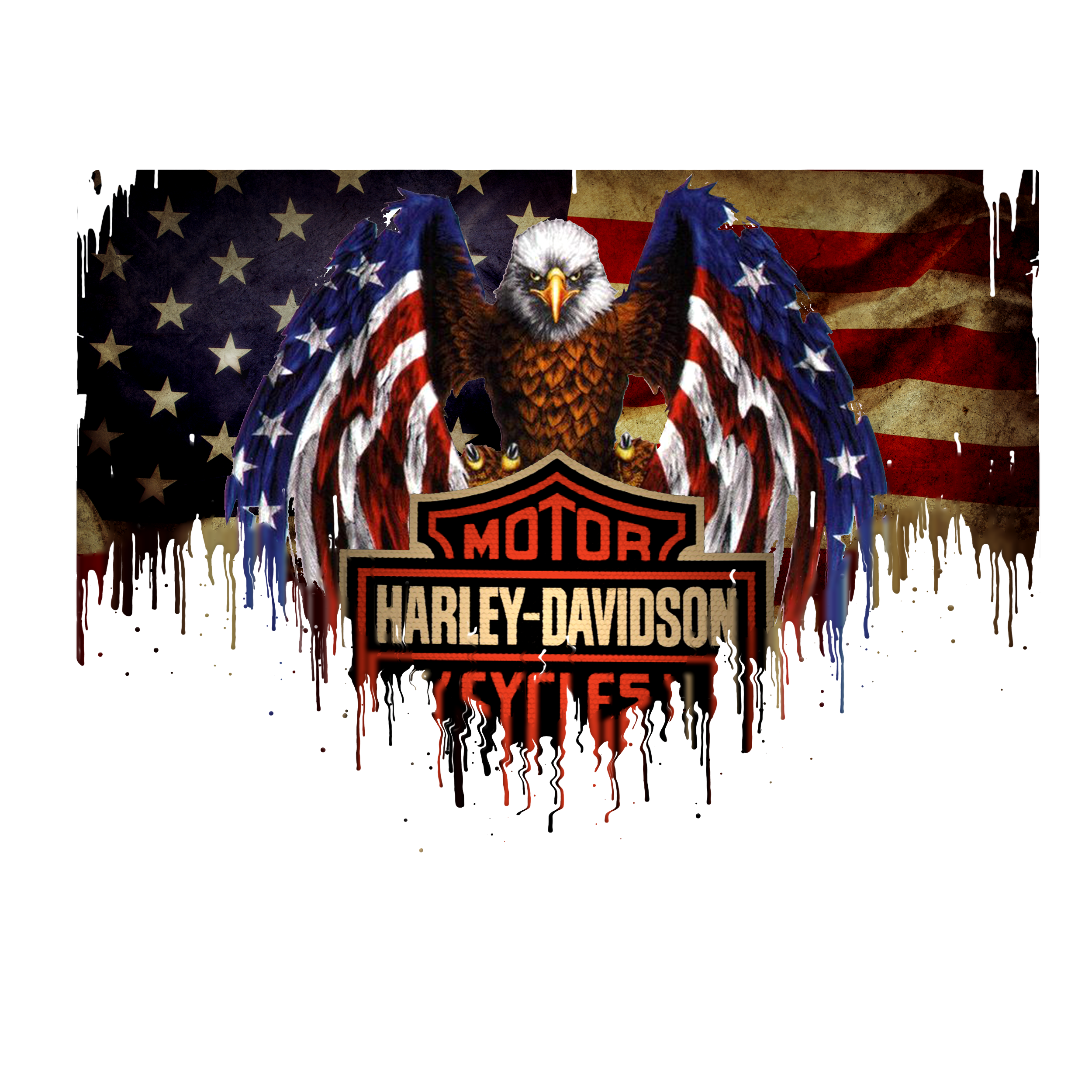 Harley Davidson Liquid Metal Flag