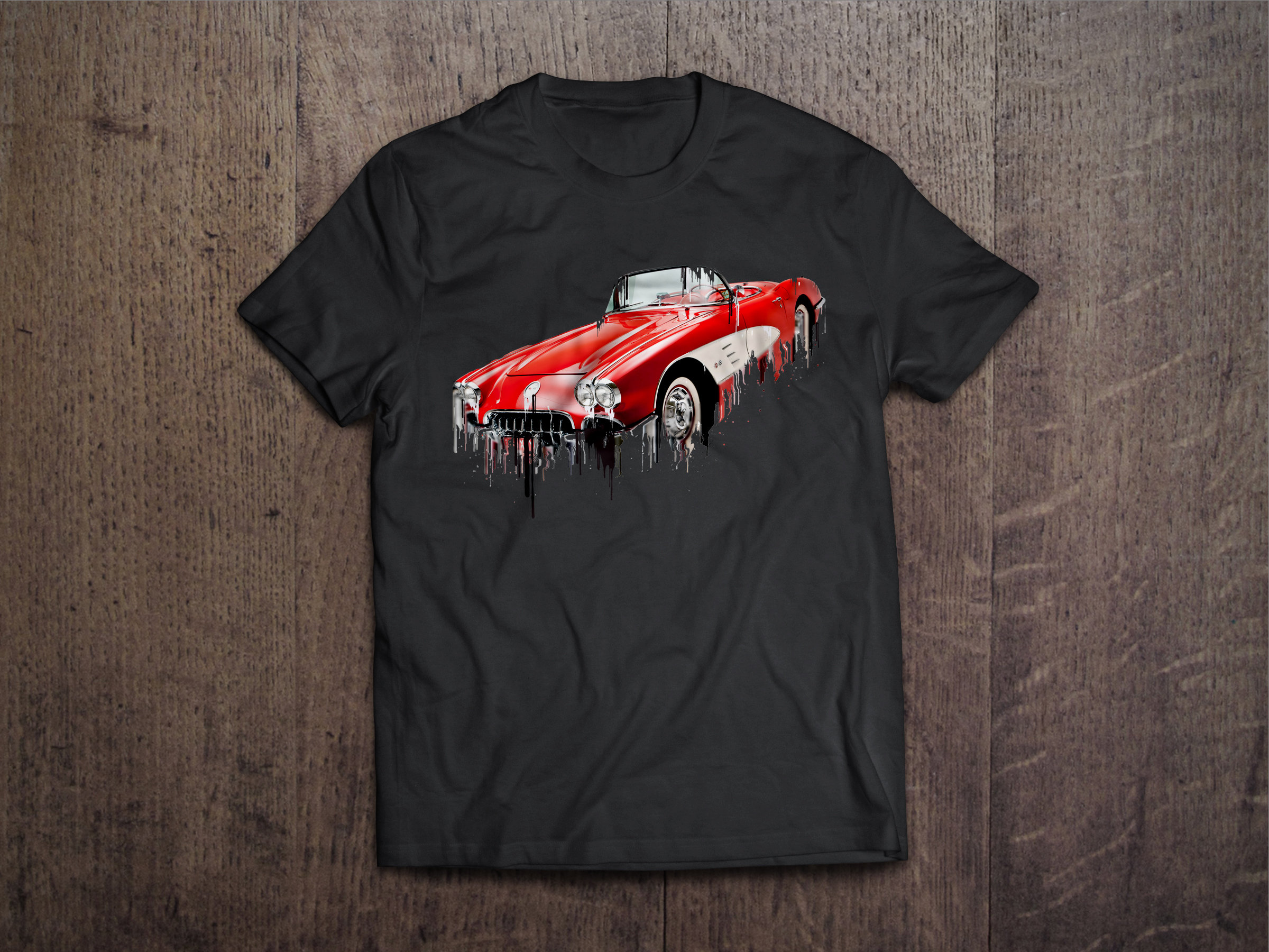Corvette Liquid Metal Chevrolete Liquid Metal Corvette Tshirt