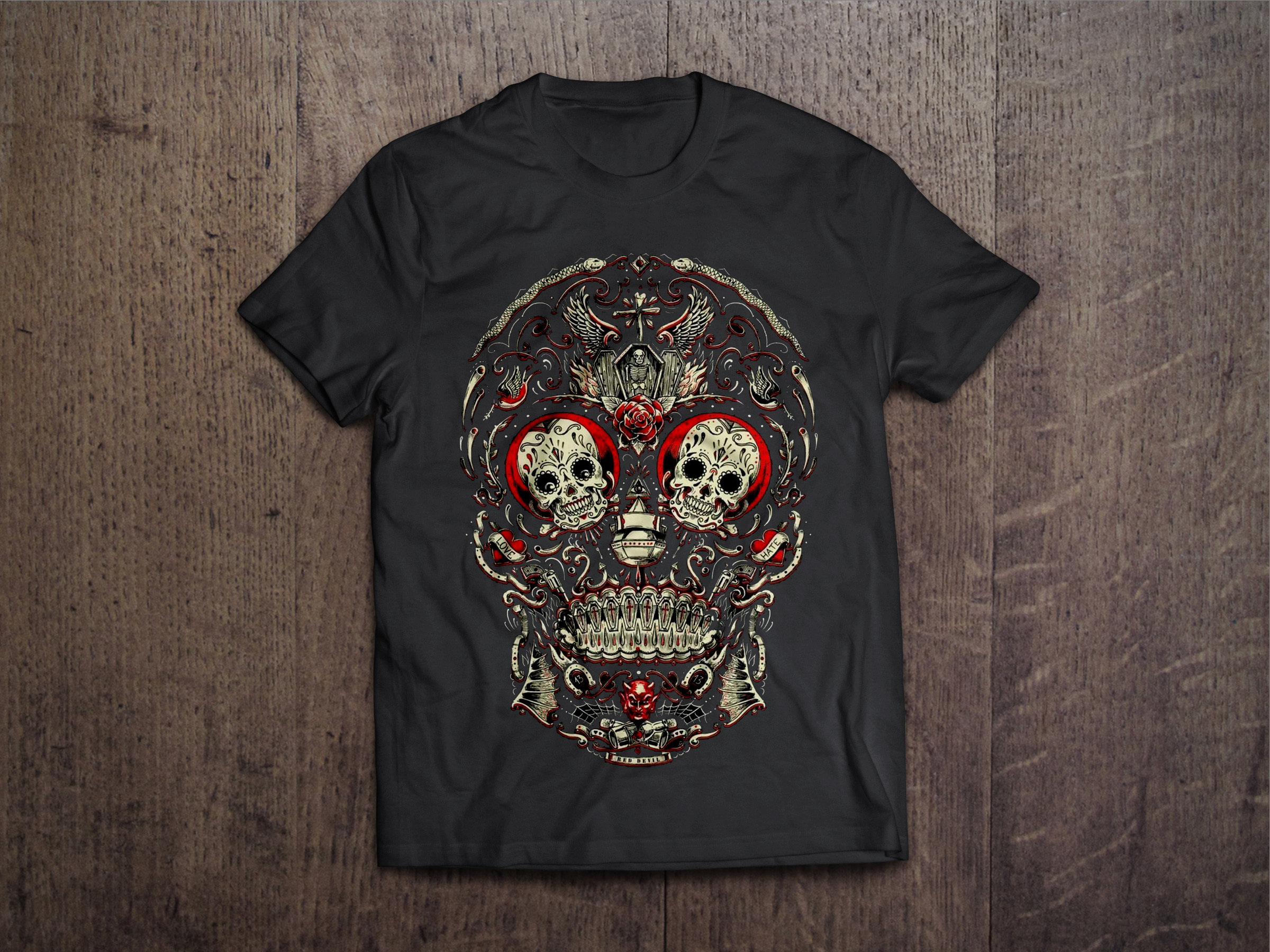 Sugar Skull Dia de Los Muertos Chest Candy Sugar Skull Los Muertos Tshirt