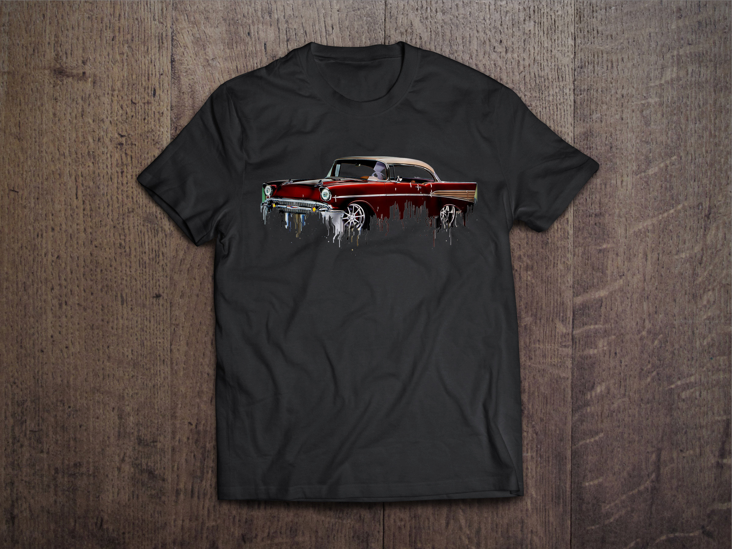 Chevrolet Bel Air 1957 Liquid Metal Chevrolet Liquid Metal Bel Air Tshirt