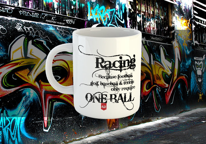 Racing One Ball Chest Candy One Ball Racing Mug