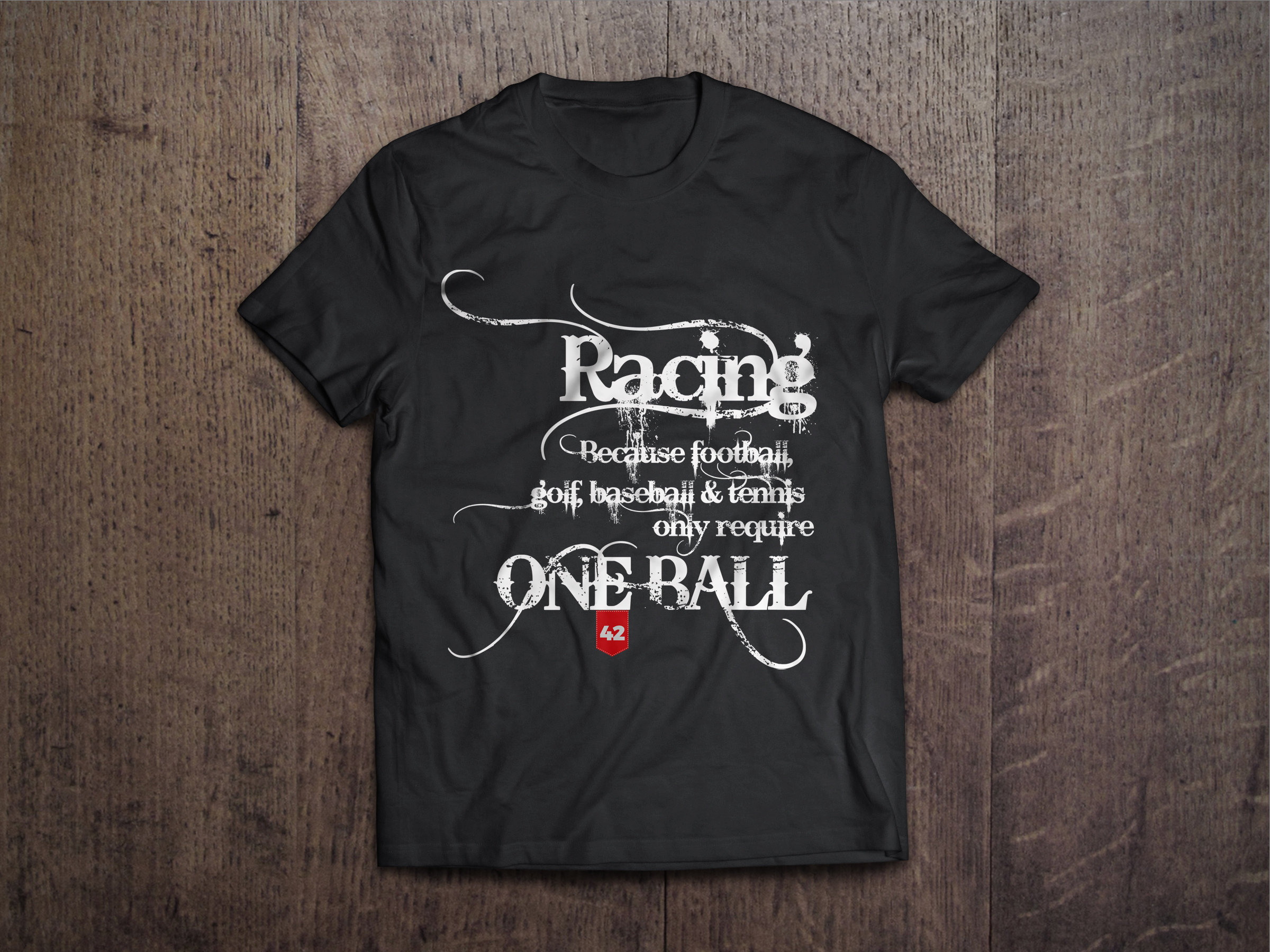 Racing One Ball Chest Candy One Ball Racing Tshirt
