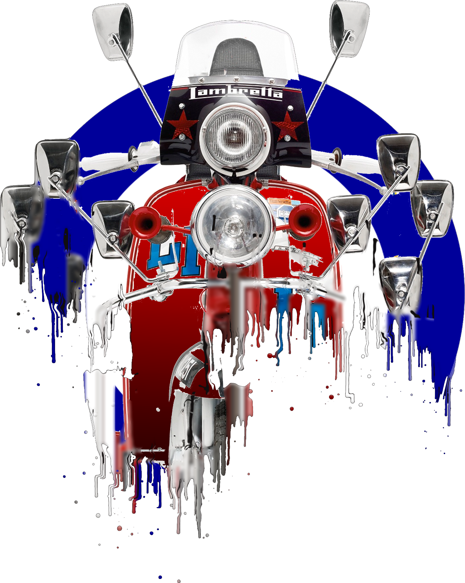Lambretta Scooter Liquid Metal Mug