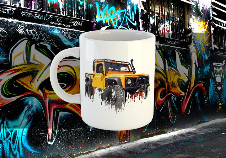 Land Rover Defender Liquid Metal Mug Landrover Liquid Metal Defender Mug