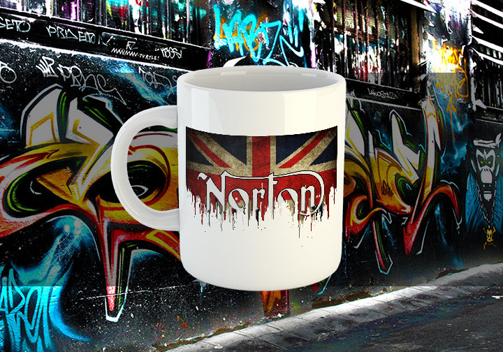 Norton UK Flag Liquid Metal Mug Norton Liquid Metal Flag Mug