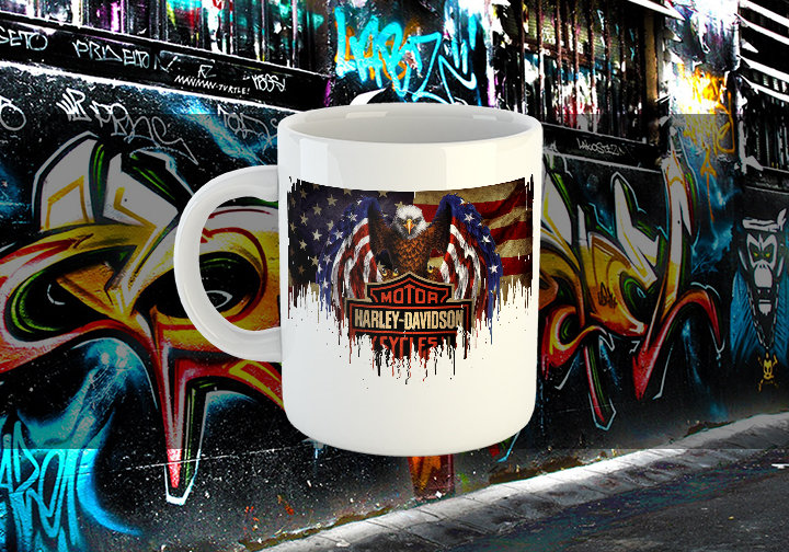 Harley Davidson Liquid Metal Mug Harley Davidson Liquid Metal Flag Mug