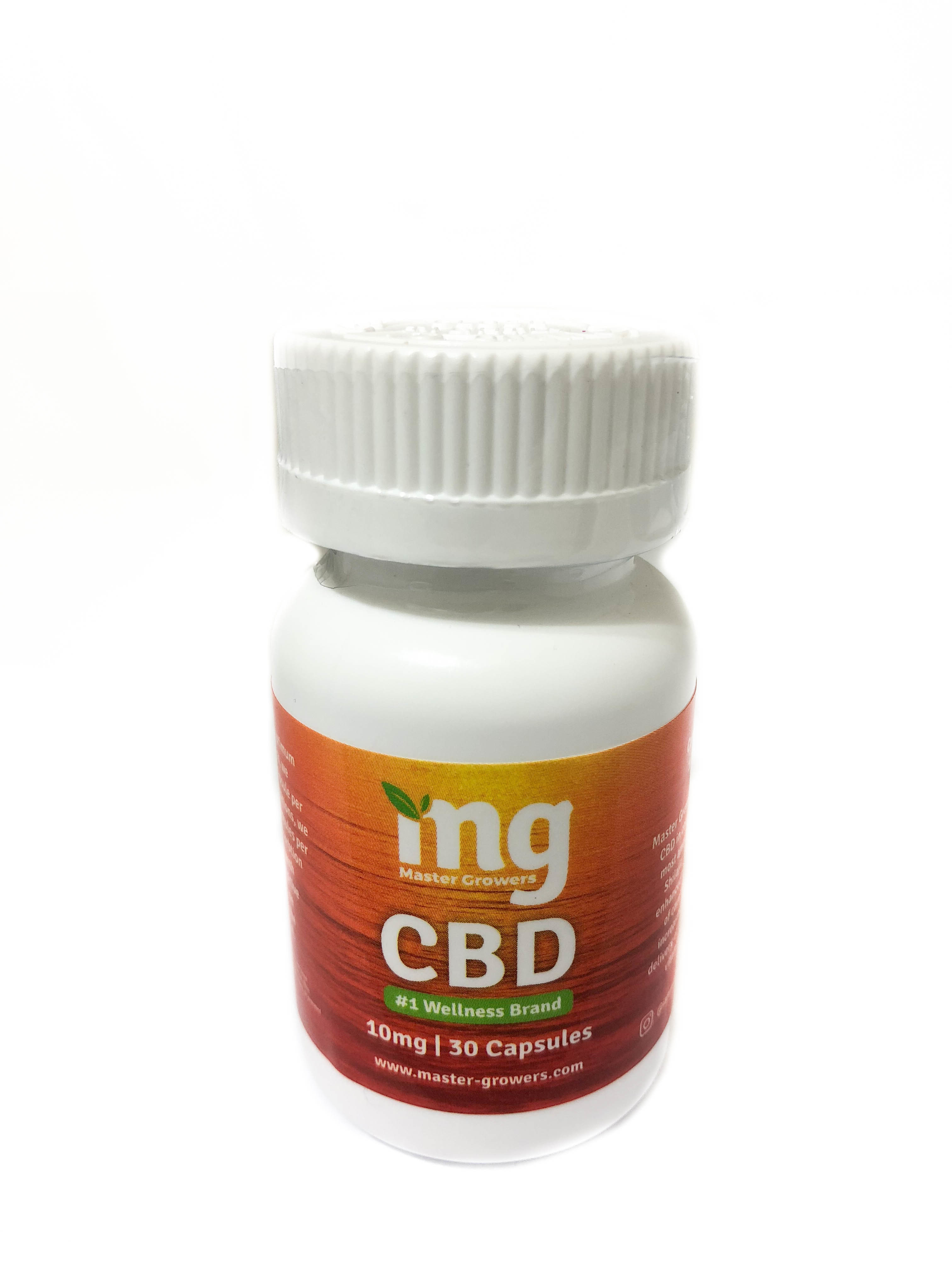 Master Growers: CBD Cannabidiol Capsules 10MG 30ct 02