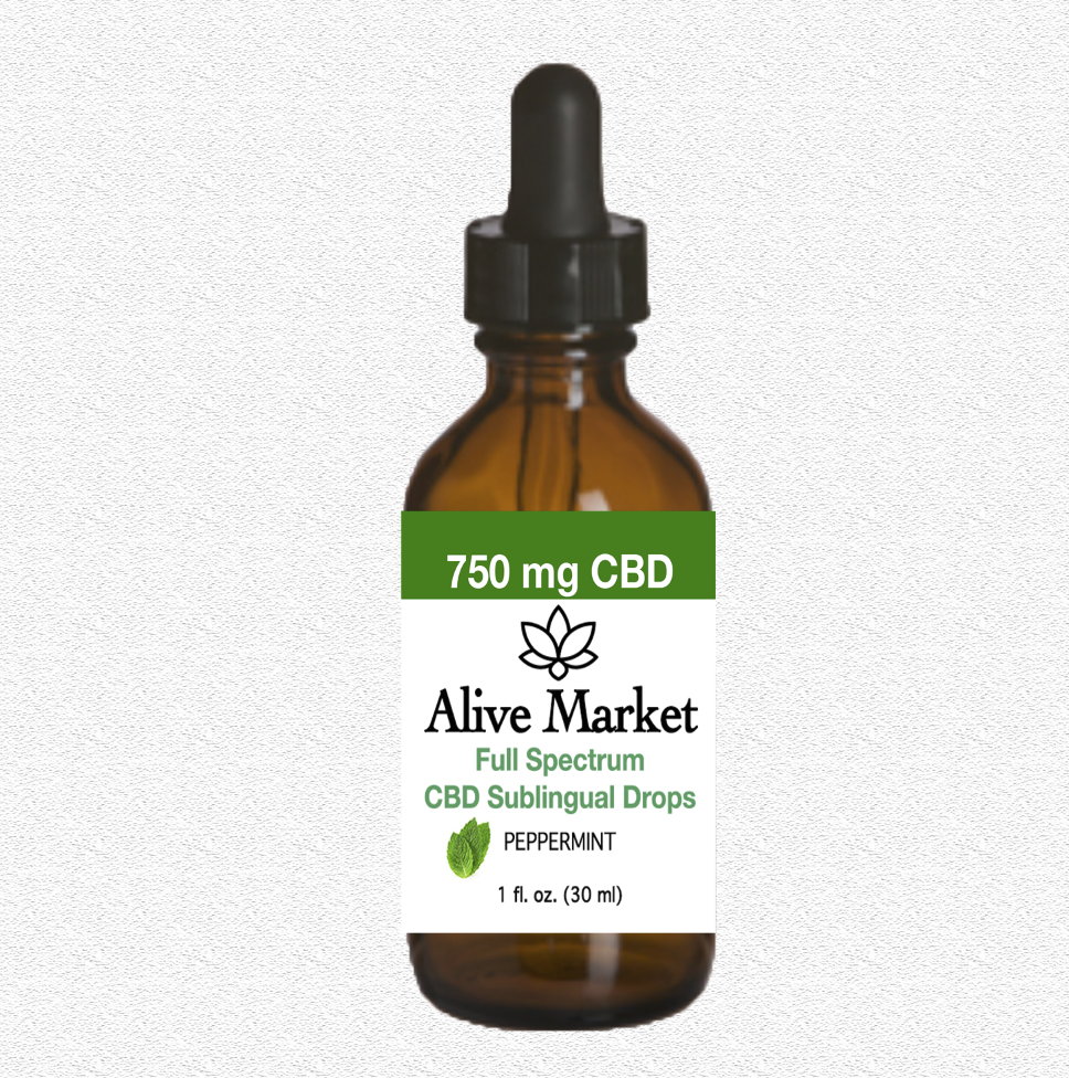 Alive Market Full Spectrum CBD Oil Drops 750 mg Peppermint 00005