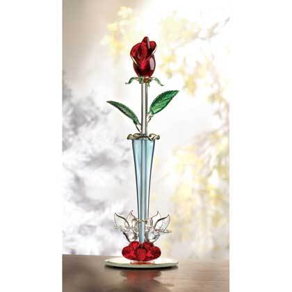 12533 Spun Glass Rosebud Vase