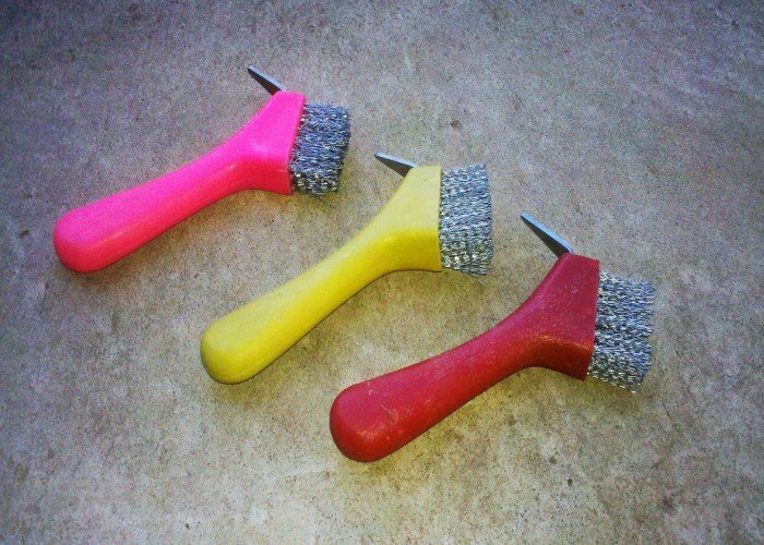 Hoof Pick with Wire Brush