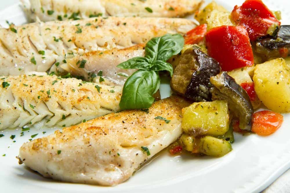 Grilled Tilapia & Roasted Vegetables 1121