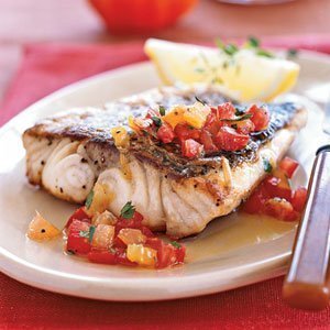 Grilled Sea Bass & Roasted Vegetables Grilled Sea Bass & Roasted Vegetables