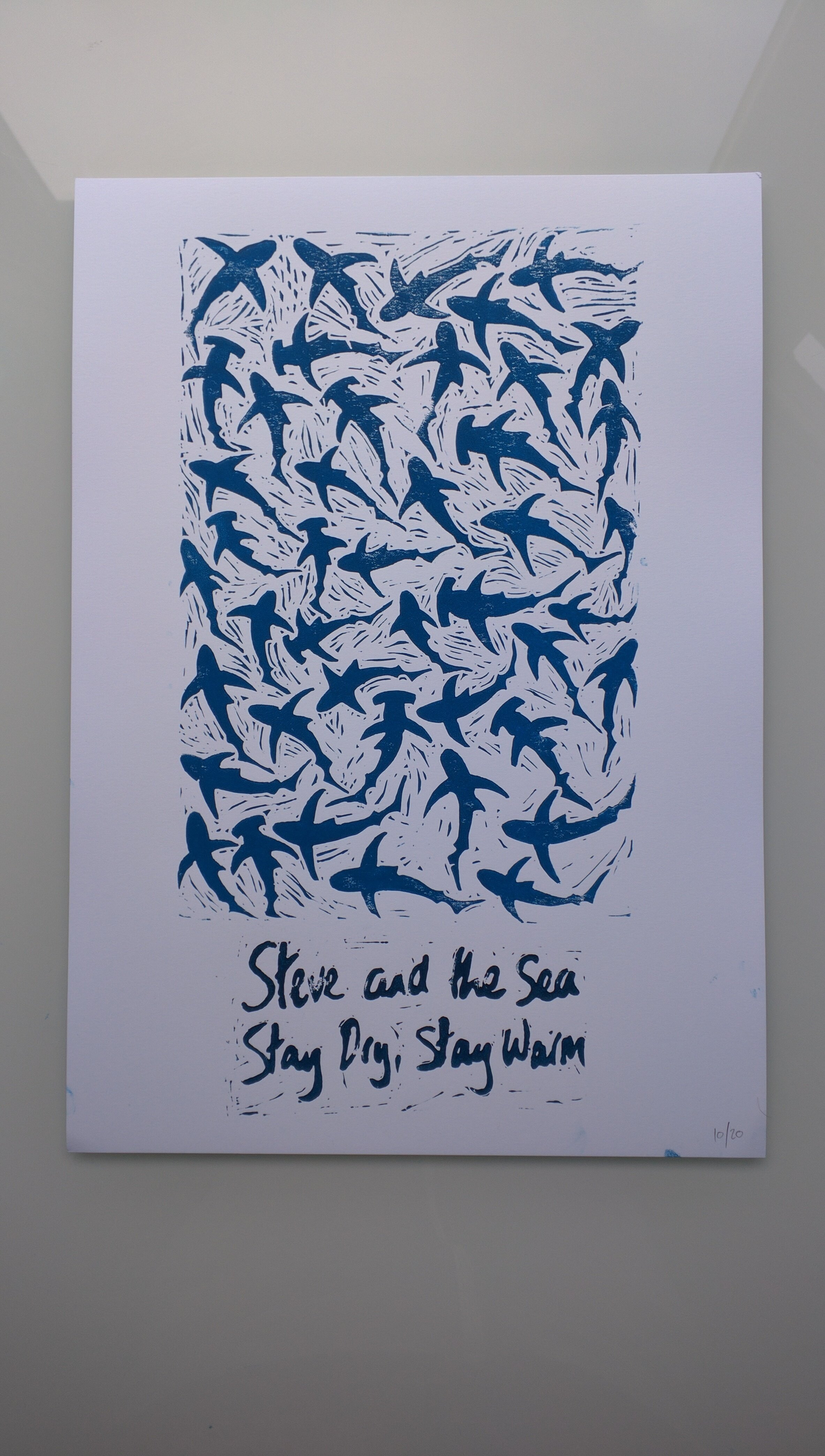 'Stay Dry, Stay Warm' hand-printed poster 00002