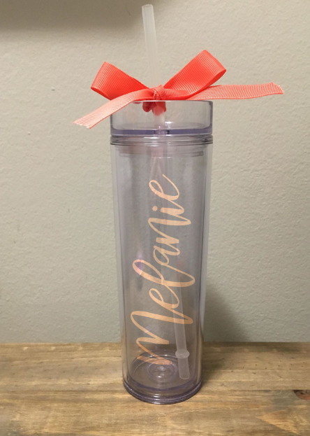 Rose Gold & Coral Ribbon