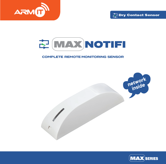 ARMIT MAX NOTIFI™ | Universal Dry Contact Monitor Sensor : MAXNOTIFI-CC-WH