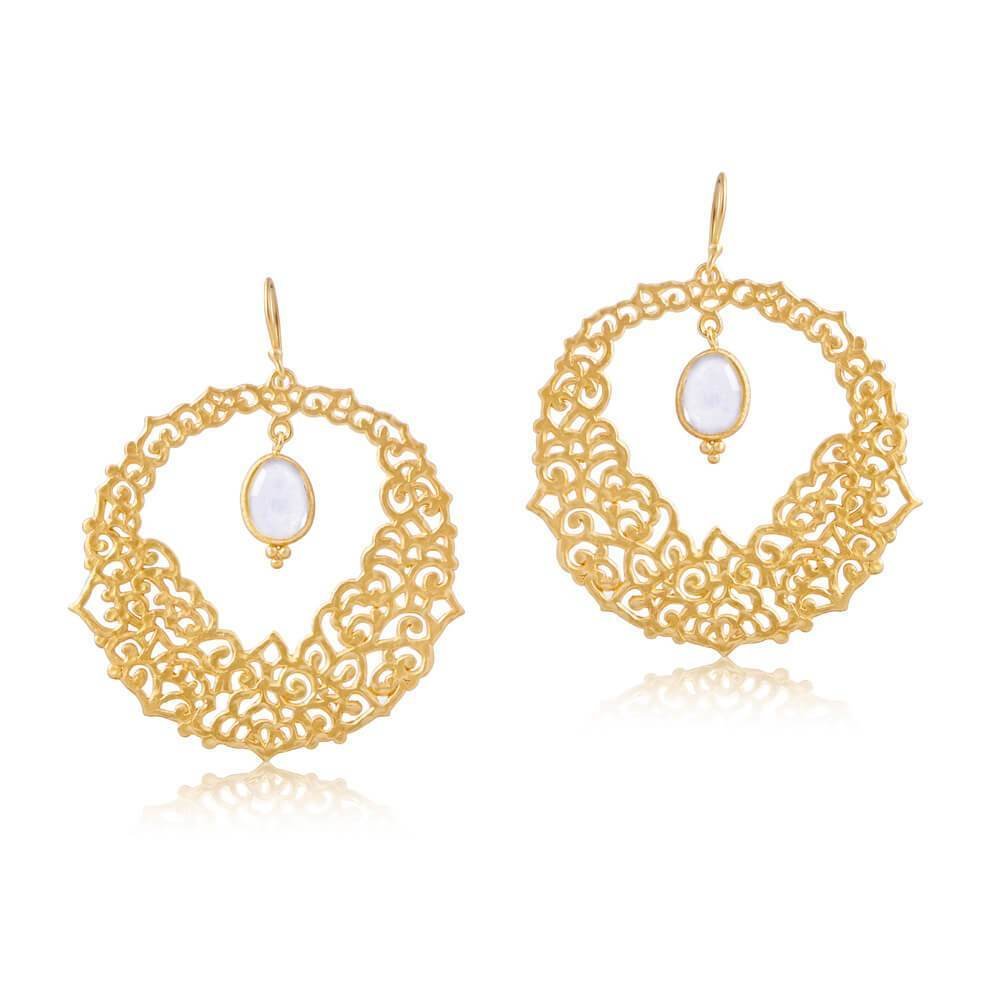 Amanapura Earrings • Moonstone