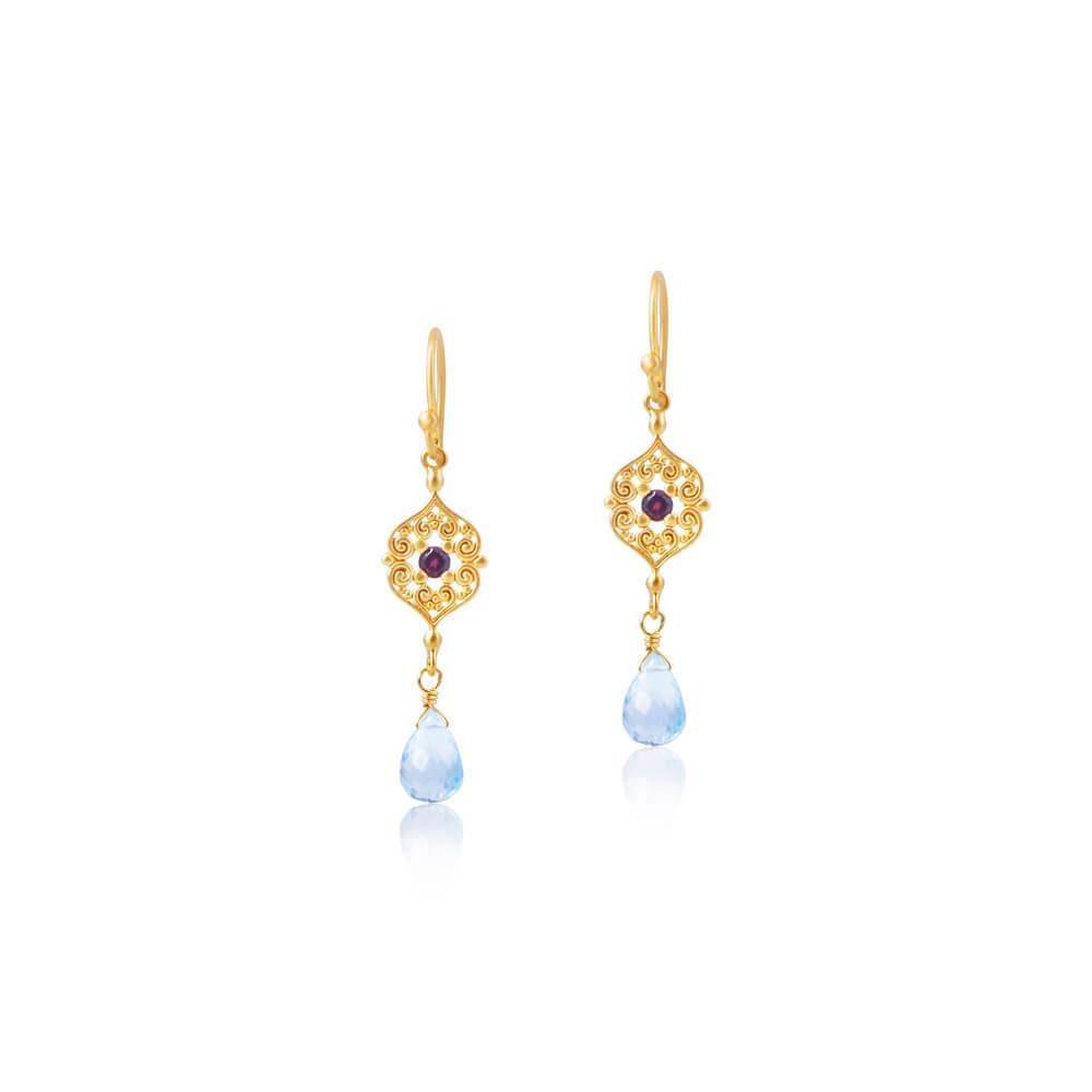 Sacred Heart Earrings • Gold Vermeil 00030