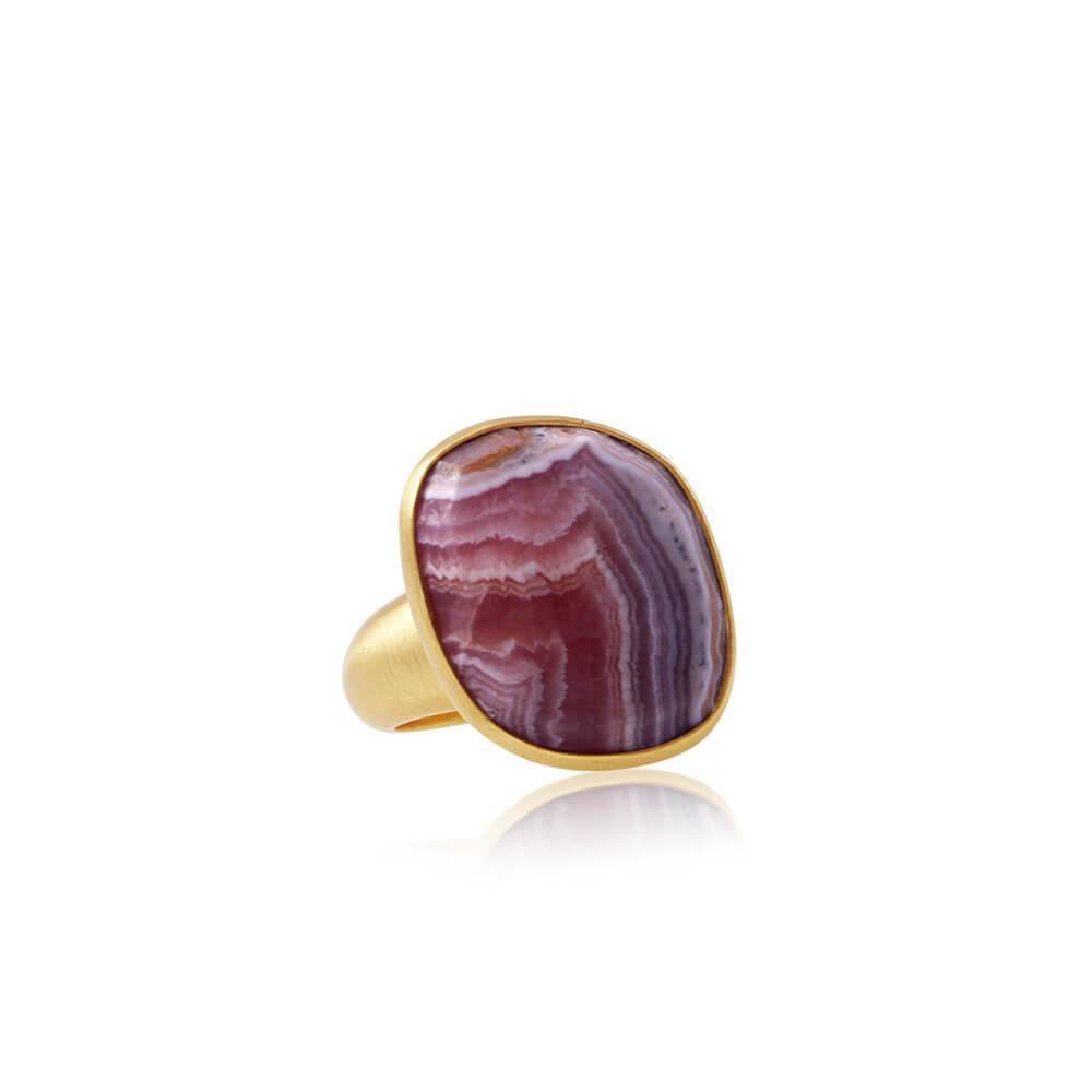 Rhodochrosite - Gold Vermeil