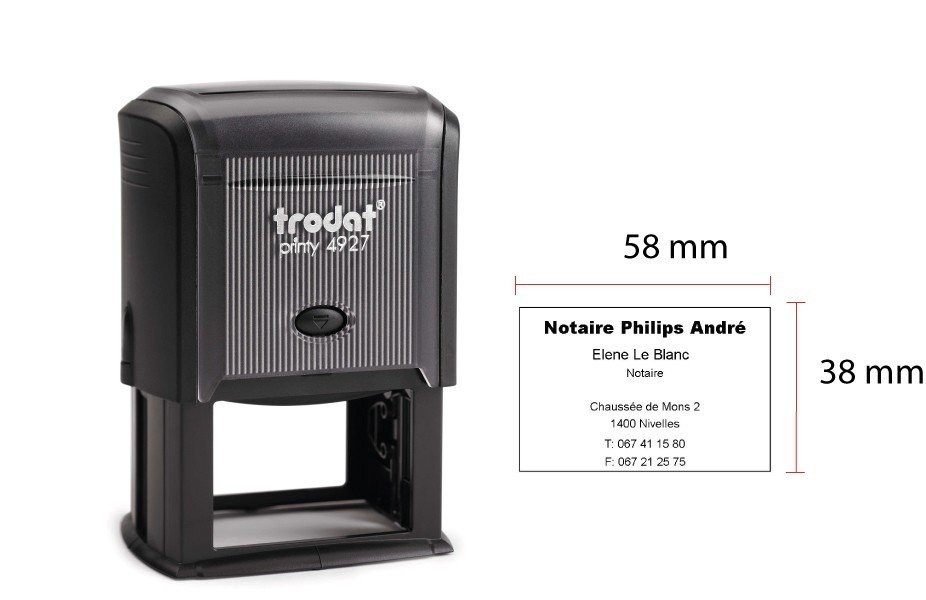TRODAT 4927 - TESTO 9 RIGHE - MM 60x40 TRO4927
