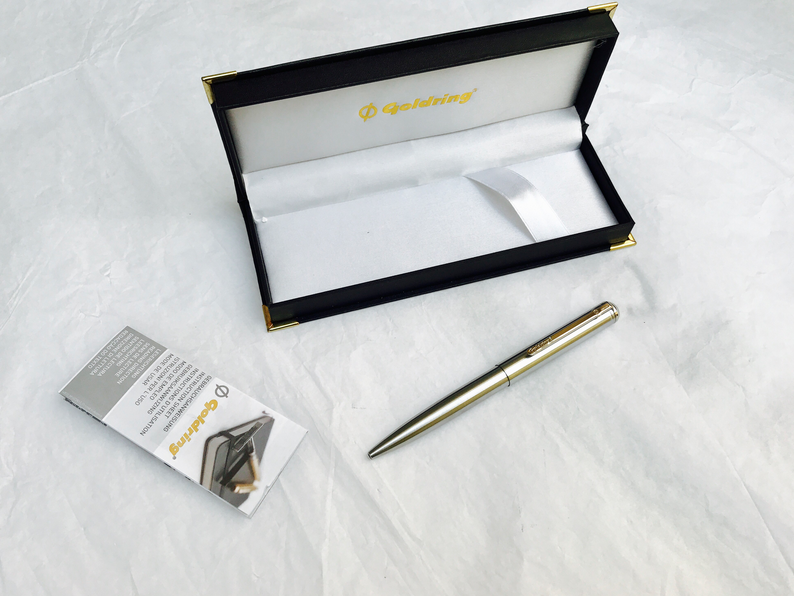 PENNA TIMBRO GOLDRING GOLD GRANDOMATIC - TESTO 2 RIGHE