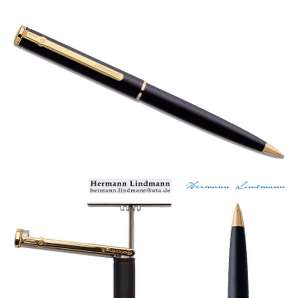 PENNA TIMBRO GOLDRING GOLD GRANDOMATIC - TESTO 2 RIGHE
