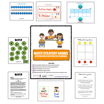 Math Strategy Games: Incorporating CCSS 8 Math Practices (Digital Download) MSGCD