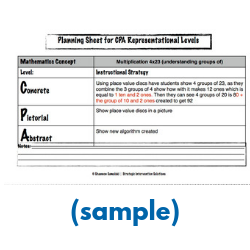 Planning Sheet for CPA Representational Levels