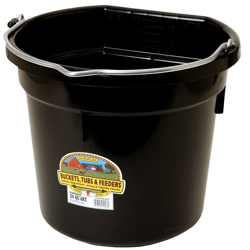Little Giant Plastic Flat Back 20QT Bucket Assorted Colors PV91S0KRPBQA6