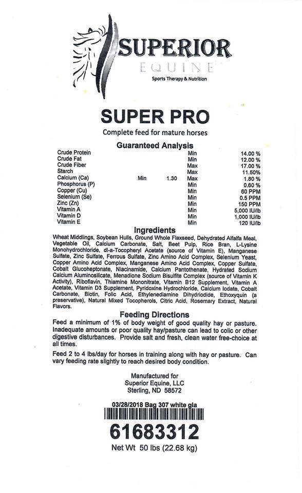 Superior Equine Super Pro Horse Feed