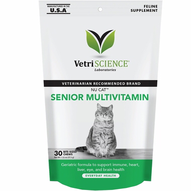 Vetri-Science Nu-Cat Senior Multivitamin витамины в лакомстве 30 шт 0182 B8.4