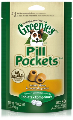 Greenies Pill Pockets Кармашки для таблеток, для собак, вкус курицы 0393