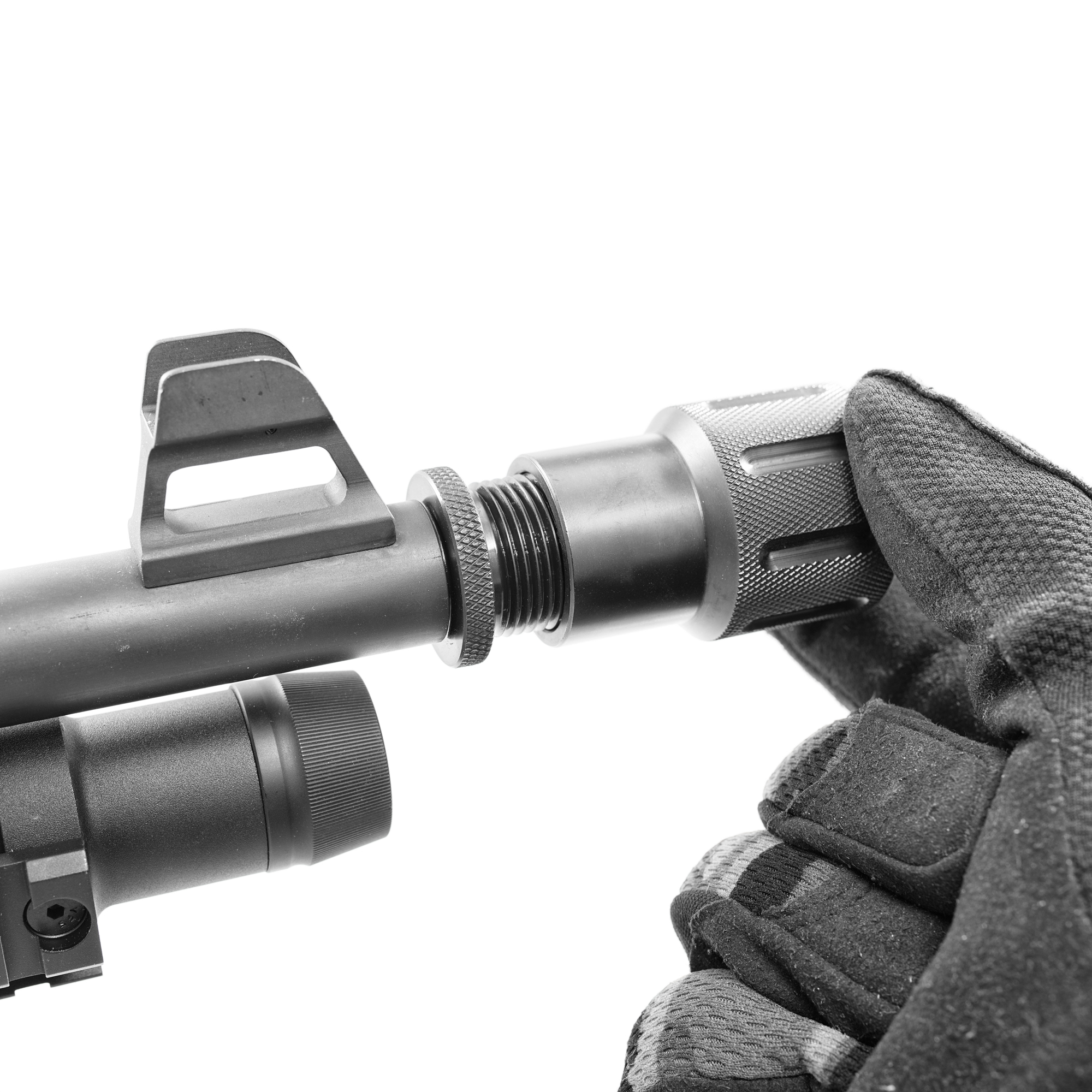 1 14 Threaded 12 Gauge Shotgun Choke Tube Muzzle Brake Shroud Adapter 
