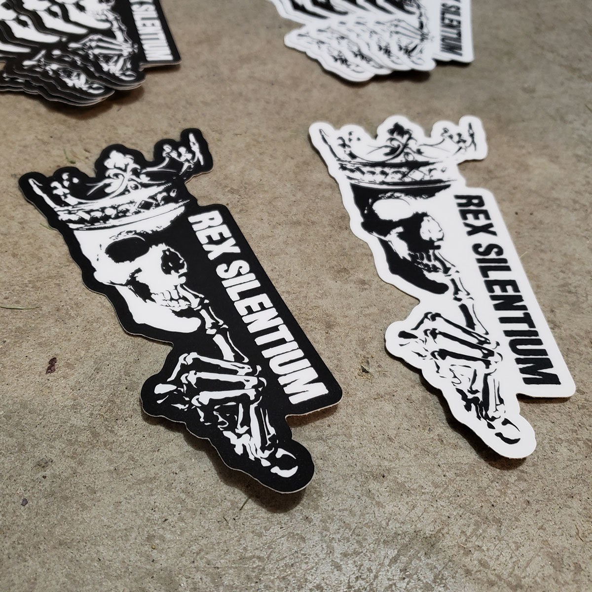 Rex Silentium Logo Sticker 6x2.75