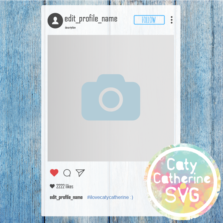 Instagram Editable Frame SVG Wedding Birthday Party CATYCATHERINE0000176-01