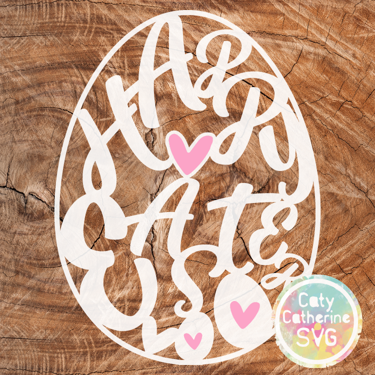 Happy Easter Egg SVG Cut File CATYCATHERINE0000177-04