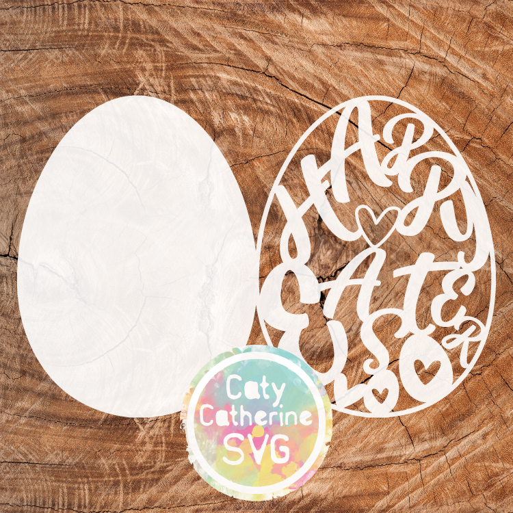 Happy Easter Egg Card Template SVG Cut File CATYCATHERINE0000177-05
